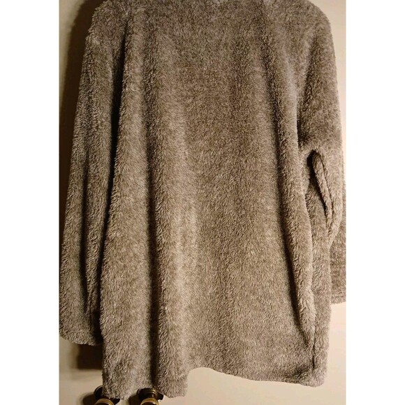 Cuddl Duds Super Soft Fuzzy Cardigan W/Pockets Light Brown Womens Large Soft - Picture 14 of 16
